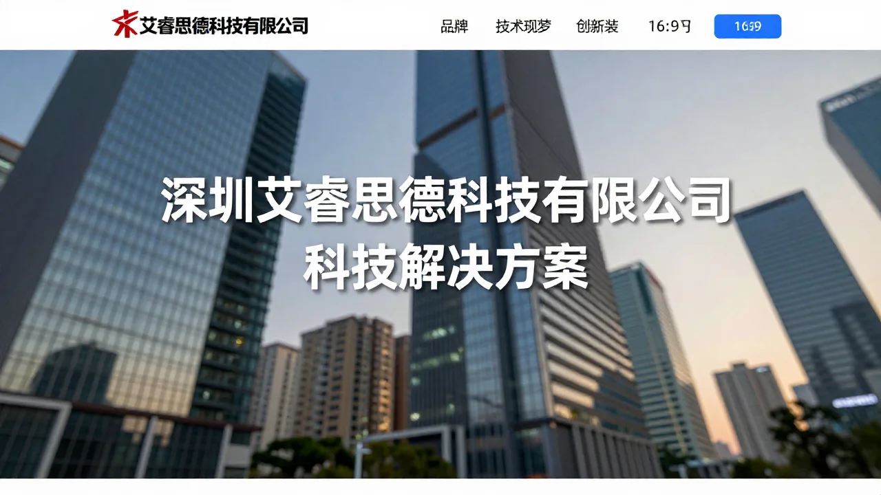 深圳艾睿思德科技有限公司 首页主视觉